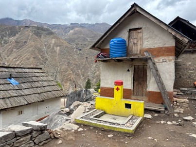 Figure 2: construction of a water scheme with a distribution system that gives each household access to safe drinking water